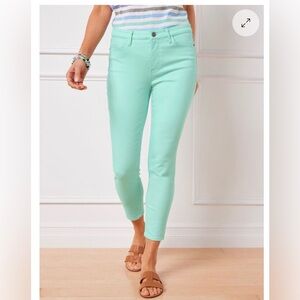 NWT Talbots Slimming Jegging Crop, Teal Green, Size 10